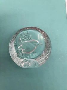 Tappetini Jonasson Wren Bird fermacarte Svezia svedese cristallo firmato - Foto 1 di 10
