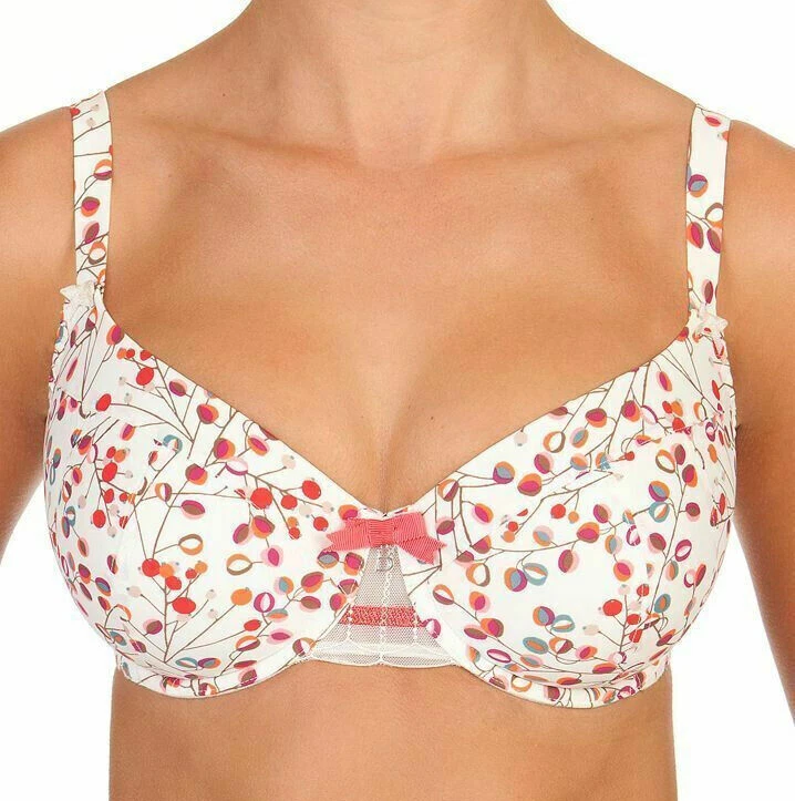 Bestform Lugano Ivory Bra 32D Padded Underwired red berry Print - Image 1 of 1