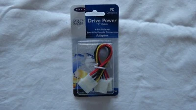 Belkin F2N503 Internal Drive Power Splitter Cable; 4Pin Male/ 2x4Sok Female; 6" - Image 1 of 4
