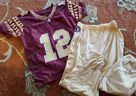 FSU Florida State Seminoles Football Jersey Pajamas 6T Embroidered FAST ASLEEP Cover