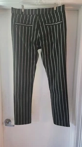 Zanerobe A4 Hose Schwarz Herren Gestreift Größe 34 Neu mit Etikett - Bild 1 von 10