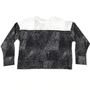 Banana Republic Damen XL schwarz weiß Rundhalsausschnitt Langarm Pullover Freizeit Oberteil  - Bild 1 von 8