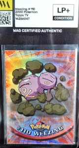 WAG CERTIFIED LP+ Weezing Rainbow Foil Topps Pokemon TV Animation Series 2 #110 - Picture 1 of 2