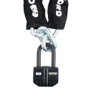 Oxford Boss Motorcycle Alarm Chain & Lock Motorbike Security Sold Secure 2.0 M - Picture 1 of 12