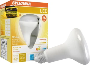 Sylvania Flood BR30 LED Light Bulb, 65W = 9W, Dimmable, 22 Year, 800 Lumens, 300 - Picture 1 of 6