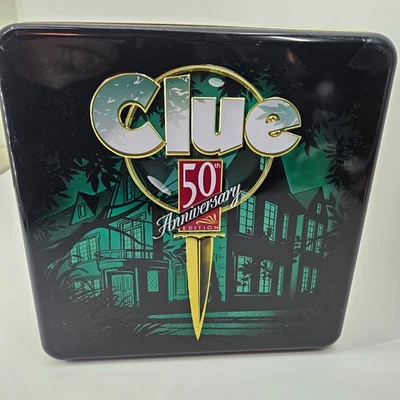 CLUE 50th Anniversary Edition TIN BOX Game 1998 Parker Brothers Hasbro NEW - Image 1 of 4