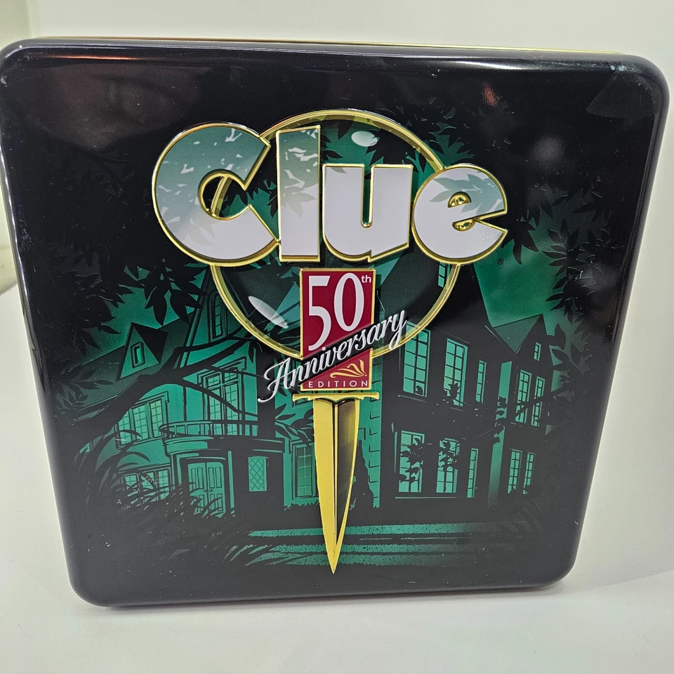 CLUE 50th Anniversary Edition TIN BOX Game 1998 Parker Brothers Hasbro NEW - Image 1 of 4