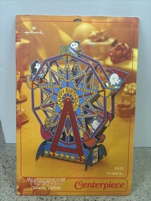 New Vintage PEANUTS unused centerpiece Charles Schultz Snoopy 1965 Ferris Wheel - Image 1 of 2