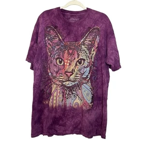 The Mountain Cat Colorful Artsy Graphic Tee Small - Picture 1 of 5