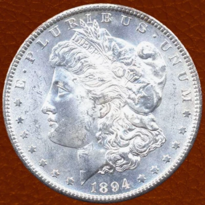 Dólar de plata Morgan 1894-Casa de la Moneda de San Francisco dólar raro moneda de Estados Unidos Foto 1 de 2