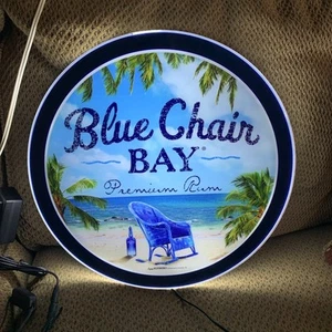 BLUE CHAIR BAY RUM LIGHT UP LED SIGN KENNY CHESNEY READ Description ManCave Gara - Picture 1 of 10