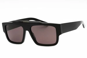 GUCCI GG1460S 001 Sunglasses Black Frame Grey Lenses 56mm - Picture 1 of 4