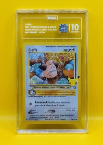 Cleffa 2021 Pokemon Sword & Shield Celebrations #20/111 Neo Genesis HOLO TAG 10 - Picture 1 of 2