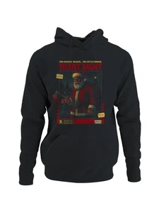 Silent Night Horror Holiday Design Men's Hoodie - Picture 1 of 6