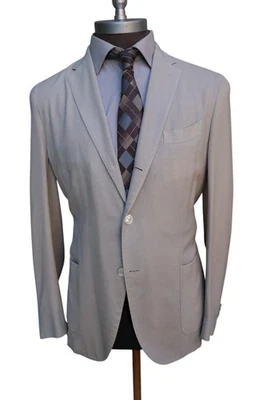 Boglioli K Jacket 100% Wool Beige Cream Three Button Blazer Jacket SZ 46R - Image 1 of 4