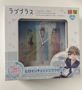*NEW IN BOX* LOVE PLUS WHITE LENTICULAR HEROINE CHANGING ANIME CLOCK BY FURYU - Imagen 1 de 5