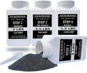 10 LBS Large Weight 4 Step Rock Tumbler Grit Kit Tumbling Media Refill - Coar... - Picture 1 of 6