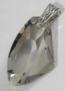 Avilagems großer Swarovski Kristall Silberschirm 0,925 Sterlingsilber Anhänger Kaution - Bild 1 von 7