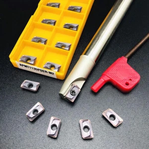 BAP300R C12-12-130 1Flute CNC Indexable End Mill Holder Tool+10Pcs APMT1135PDER - Picture 1 of 6