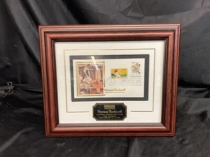 Norman Rockwell's Classic Framed "The Rookie" First Day Issue Stamp Cover - Picture 1 of 6