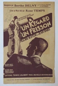Partition Sheet Music JEAN DARIS Un Regard Un Frisson 1927 - Roger De Valerio - Bild 1 von 2