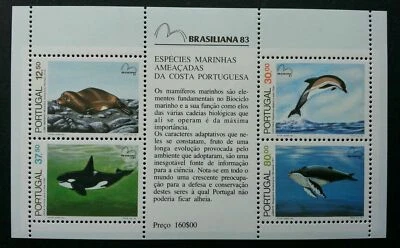[SJ] Portugal Brasiliana 1983 Ocean Whale Fish Marine Life Sea (ms) MNH - Image 1 of 4