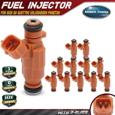 12x Inyector de combustible para Audi A8 Quattro 2005-2009 Volkswagen Phaeton 2006 W12 6,0 L Foto 1 de 4