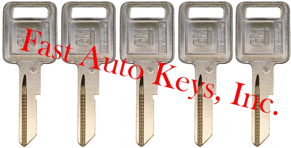 5 NEW GM Logo OEM IGNITION "A" Key Blank Uncut 320588 B48P B48 01154610 50-A - Image 1 of 1