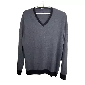 Maglione pullover Massimo Alba cashmere uomo blu a costine taglia 3XL scollo a V - Foto 1 di 8
