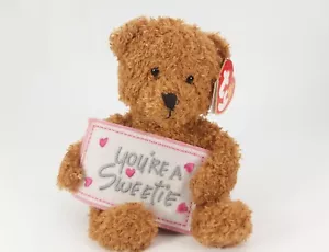 TY Beanie Baby Babies You're A Sweetie Sweetheart San Valentino regalo orso peluche giocattolo - Foto 1 di 8