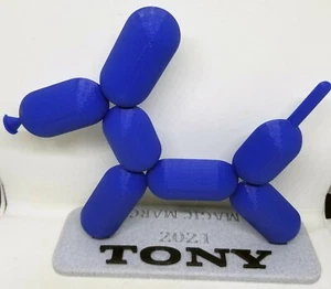 3D Balloon Dog with custom nameplate, perfect for gift & goody bags - Picture 1 of 3