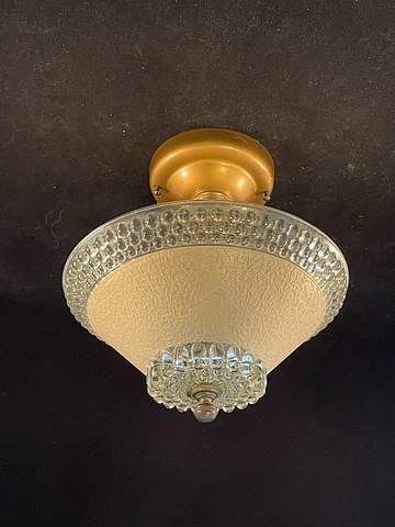 Vintage 1930-40s Bedroom Light Flush Mount Fixture Cover
