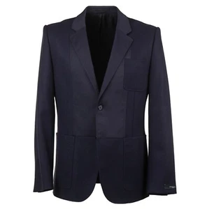 Givenchy Navy Flannel Wool Blazer with Panel Details 42R (Eu52) Sport Coat - Picture 1 of 11