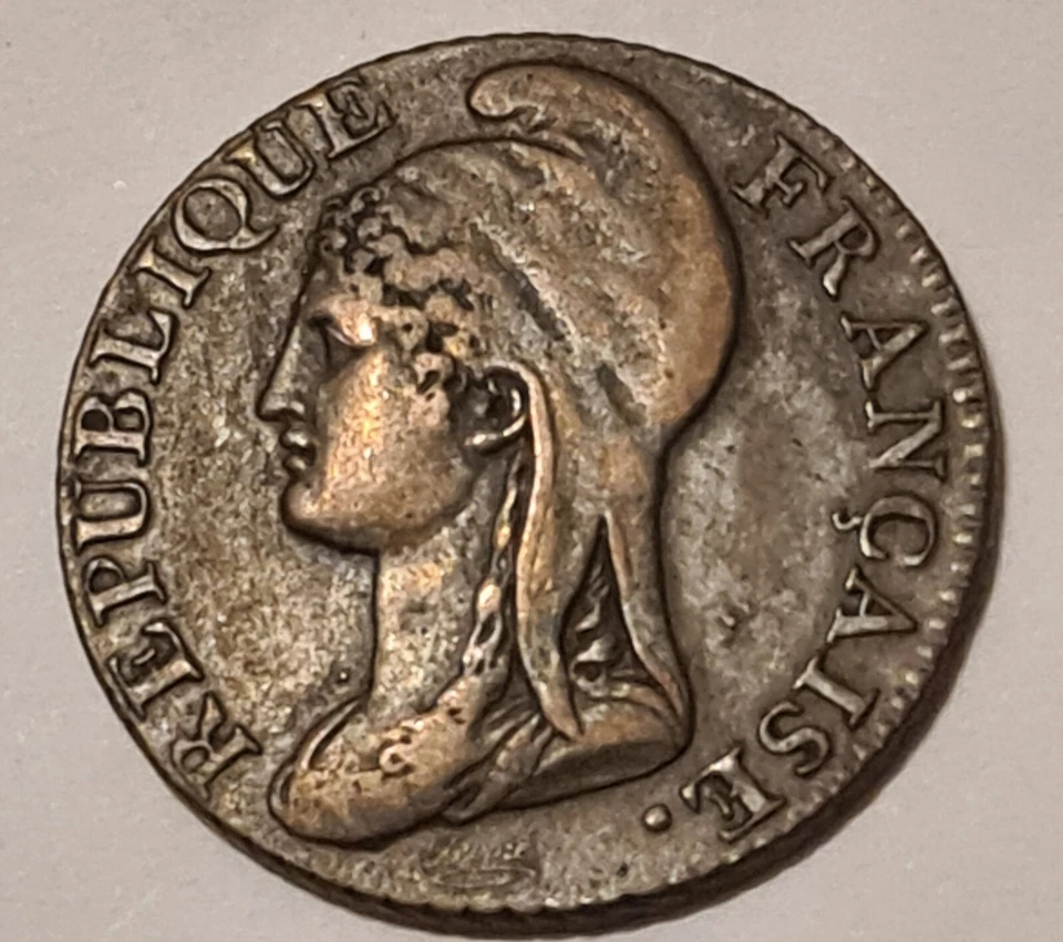  5 centimes l'an 4 A Dupré Petit module SPL pièce de monnaie cuivre - Photo 1/2