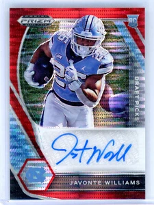 Javonte Williams - Prizm Draft Picks 2021 rojo novato automático Prizm/15! SP - Imagen 1 de 2