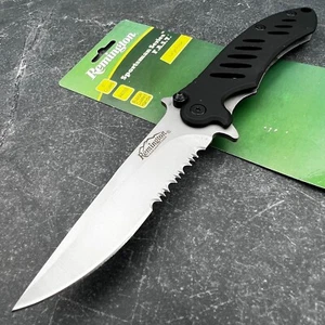 Remington Sportsman Large Black FAST Framelock Folding EDC Pocket Knife - Picture 1 of 9