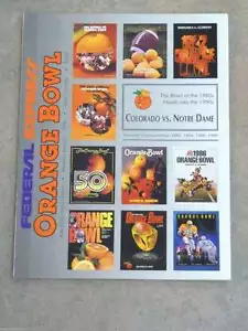 ORANGENSCHALE PROGRAMM - 1990 - NOTRE DAME COLORADO - NEAR MINT - Bild 1 von 1