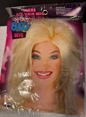 Fun World 女式经典 80 年代德州伯美发金发假发 — 第 1/2 张图片