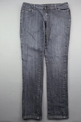 Pantalones de mezclilla para mujer Elemenno ajustados oscuros 5 bolsillos talla 9R (31x28) cremallera mosca  Foto 1 de 4