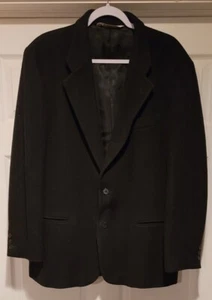 $199 Men's Perry Ellis Black Single Breasted 2 Button Wool Blend Coat Size 42R - Picture 1 of 10