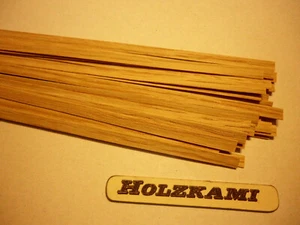 Holzleisten  Eiche.  300 mm L.  bis 10mm B. 0,6 mm H.    40 Leisten.  Auch SK - Bild 1 von 19