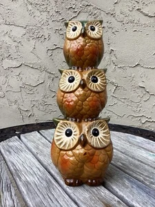CUTE STACKED OWLS - Picture 1 of 6