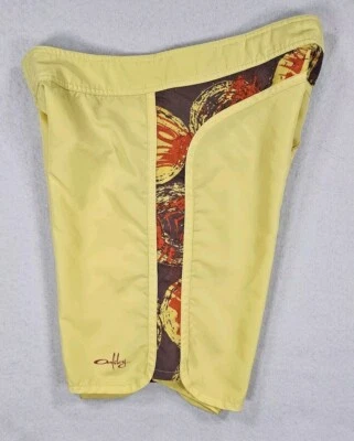 Oakley Women's Size 6 30" Waist Unlined Board Shorts Swim Trunks Yellow "Sample" - Image 1 of 4