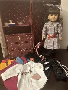 Vtg American Girl Pleasant Company Samantha Doll Red Steamer Truck Clothes - Picture 1 of 14
