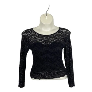 Hanky Panky L Black Lace Top Sweetheart VTG Evening Sheer Goth Fits XL 1X - Picture 1 of 6