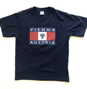 T-Shirt Vienna Austria Kids Smile SM15K Navy Blue Austria Flag Top - Picture 1 of 6