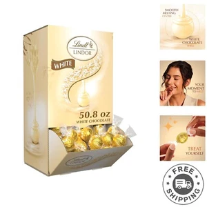 Gourmet LINDOR White Chocolate Truffles 50.8 oz. - Melt-in-Your-Mouth Delight - Picture 1 of 11