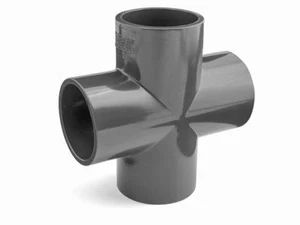 2" PVC Plain Cross - Picture 1 of 1