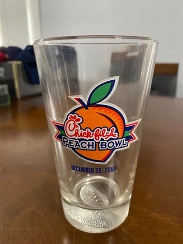 2000 NCAA Football Chick Fil A PEACH BOWL LSU TIGERS GA Tech 6" BEER GLASS Cover