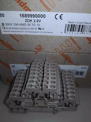 50pcs Weidmuller ZDK 2.5V Double-layer Spring Leaf Terminal 1689990000 - Image 1 of 3